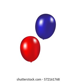 Balloons on a white background 