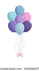 Balloons on a white background. Cartoon design.
