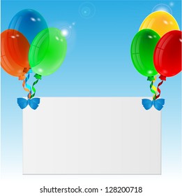 balloons are the papers tied to the sheet