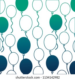 balloons party birthday decoration pattern