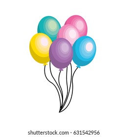 balloons party to happy birthday decoration