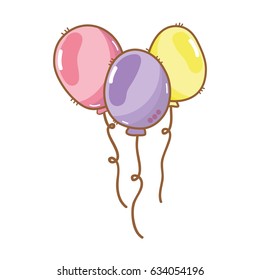 balloons party to happy birthday decoration