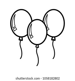 balloons - party icon vector
