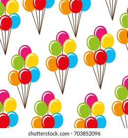 balloons party isolated icon
