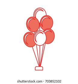 balloons party isolated icon