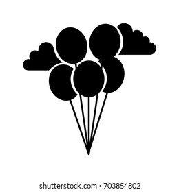 balloons party isolated icon