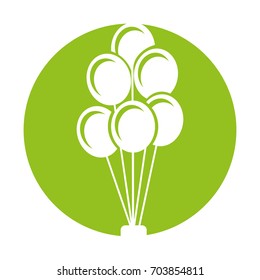 balloons party isolated icon