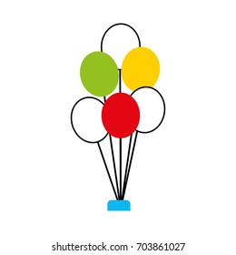 balloons party isolated icon