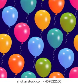 Balloons party seamless pattern