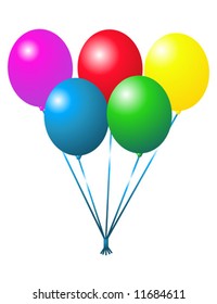 Balloons for party vector