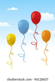 Balloons for party vector