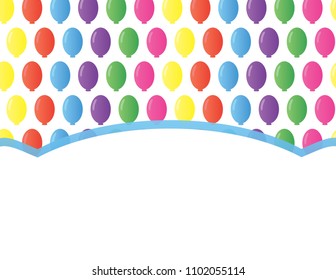 Balloons pattern banner background