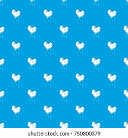 Balloons pattern repeat seamless in blue color for any design. Vector geometric illustration