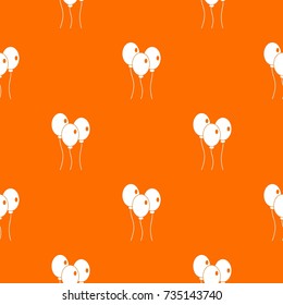 Balloons pattern repeat seamless in orange color for any design. Vector geometric illustration