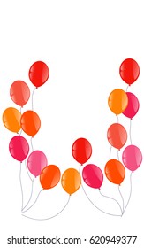 
Balloons red frame vector illustration of a cover for congratulations