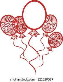 Balloons red vector illustration