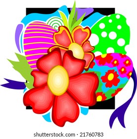 balloons and ribbon