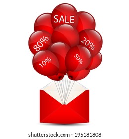 Balloons sale in an envelope