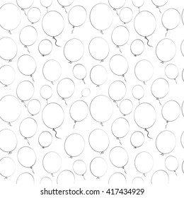 Balloons Seamles Pattern Background Vector Illustration EPS10
