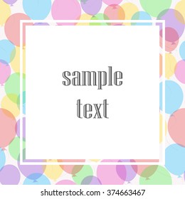 Balloons seamless background and space for text