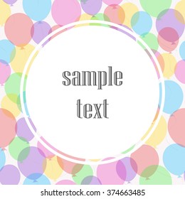 Balloons seamless background and space for text