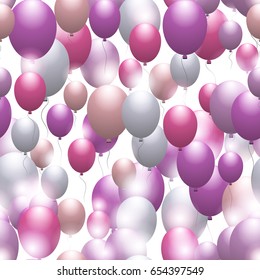 balloons. Seamless festive pattern. Background for design