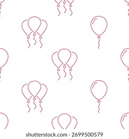 Patrón sin fisuras de los globos aislado en fondo transparente.