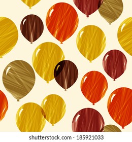 Balloons. Seamless vector pattern