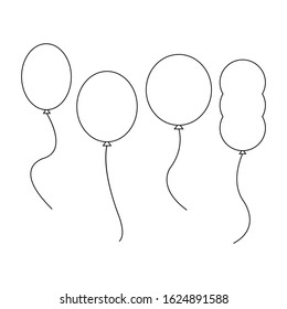 Balloons set, icons. Graphic template. Vector background