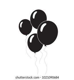 Balloons set isolated on white background.Cartoon flat style balloons for web site,poster,placard and wallpaper.Useful for greeting and wedding card,mobile app.Creative modern art,vector illustration 