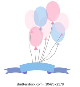 Balloons set on white background vector illustration