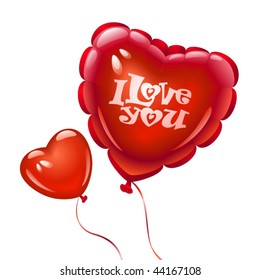 Balloons in the shape of heart
