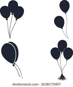 Balloons Silhouette Collection for Celebratory Design