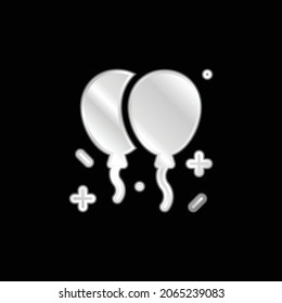Ballons, silberplattierte Metallsymbol