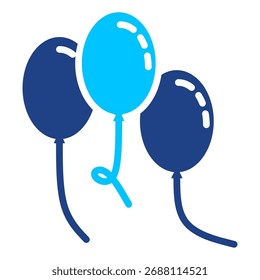 Balloons Simple Vector Icon Collection