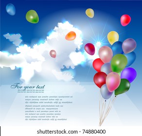 balloons in the sky