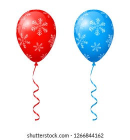 Balloons with snowflakes