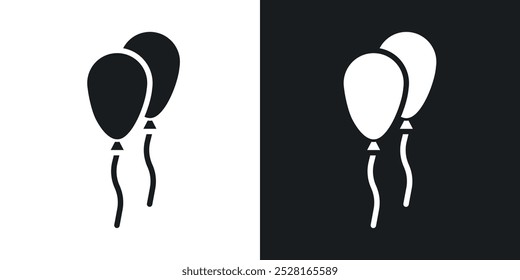 Balloons solid vector icon pack