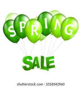 balloons spring sale vector illustration.