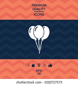 Balloons symbol icon