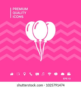Balloons symbol icon