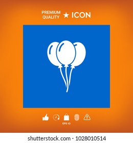 Balloons symbol icon