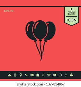 Balloons symbol icon