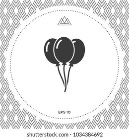 Balloons symbol icon