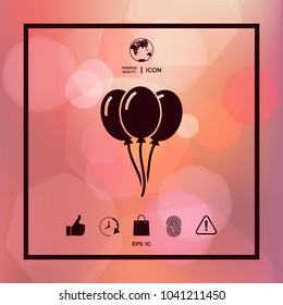 Balloons symbol icon