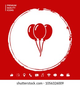 Balloons symbol icon