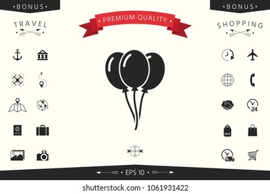 Balloons symbol icon