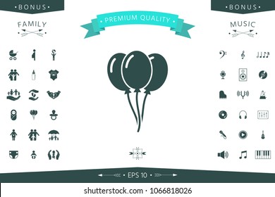 Balloons symbol icon