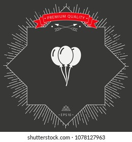 Balloons symbol icon