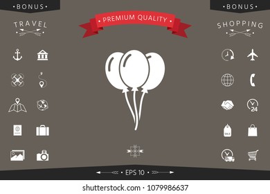 Balloons symbol icon